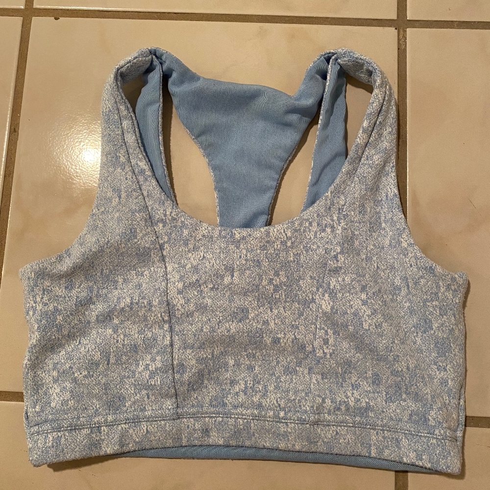 Gymshark Fleur Texture Sport Bra in Blue 💙